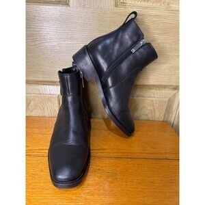 Aquatalia Colbie  Boots Size 5 Side Zip Booties Black Lm1003